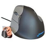 Ergonomic mouse with wrist support and Evoluent logo on a white background