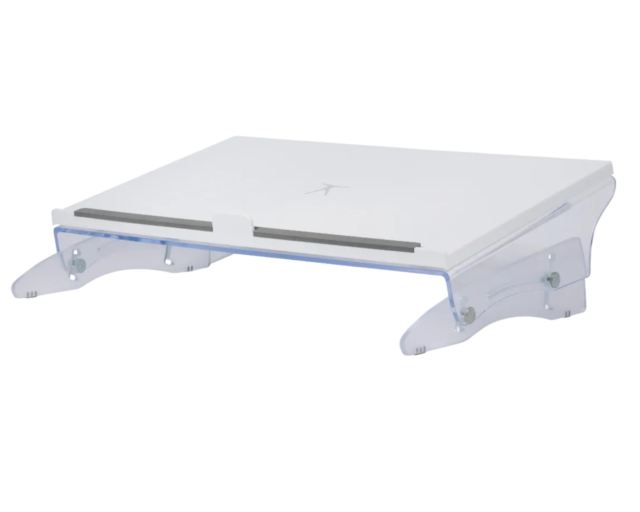 White laptop stand on a white background