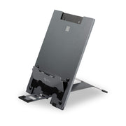 Black adjustable stand on a white background