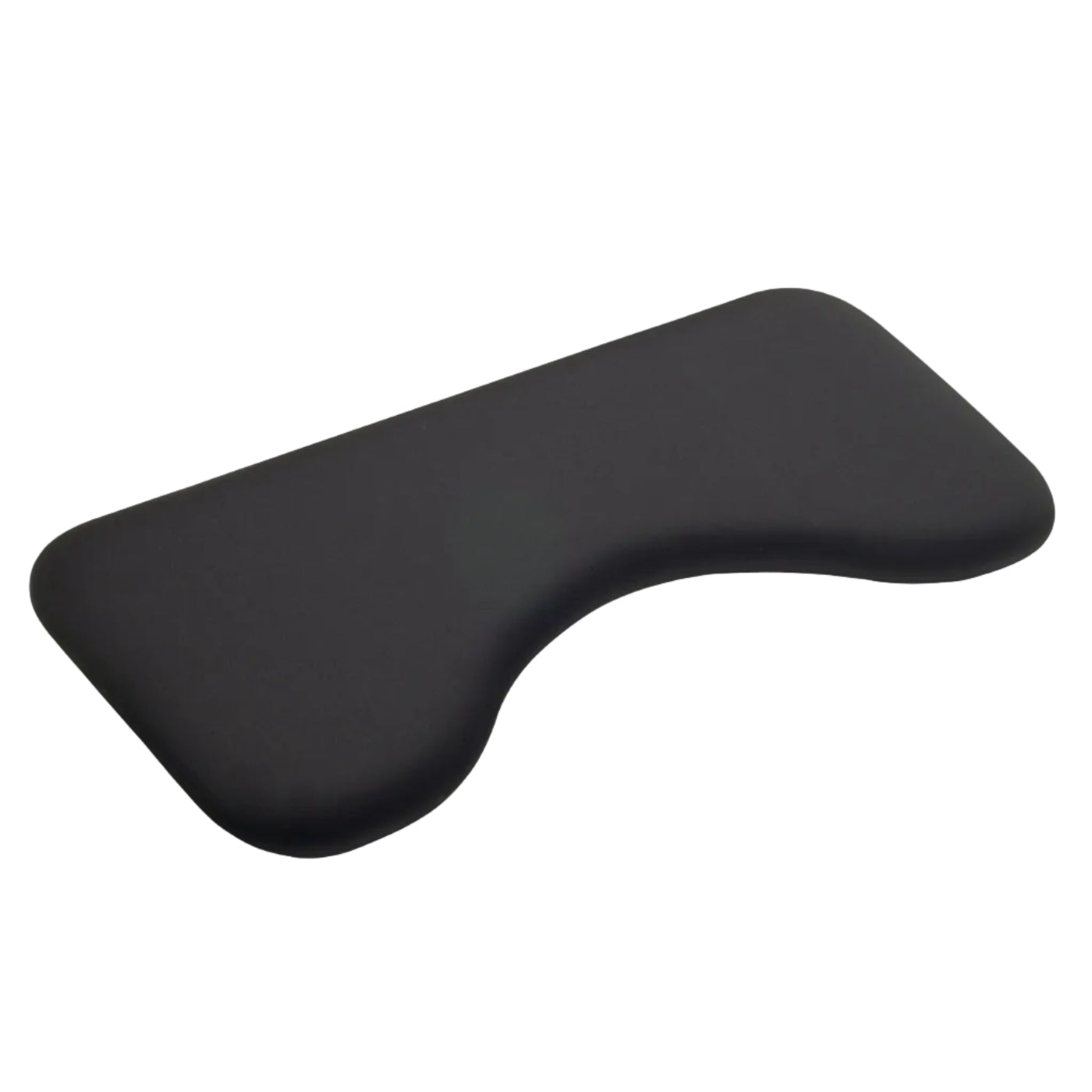 Black wrist rest on a white background