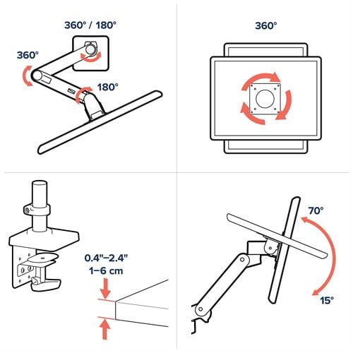 Ergotron LX Pro Desk Monitor Arm - ERGO Furniture  - 