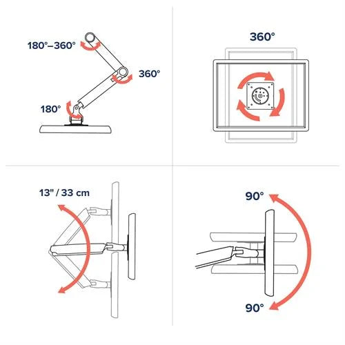 Ergotron MXV Desk Monitor Arm - ERGO Furniture  - 