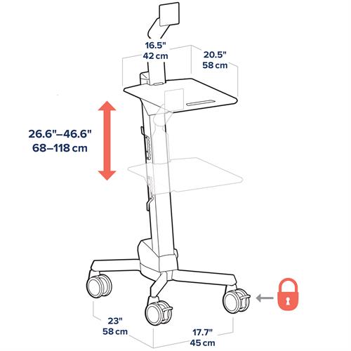 Ergotron Neo-Flex LCD Cart - ERGO Furniture  - 