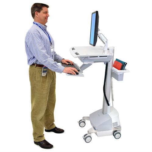 Ergotron StyleView Medical Cart with LCD Arm/Pivot, SLA Powered, Full-Featured - ERGO Furniture  - 