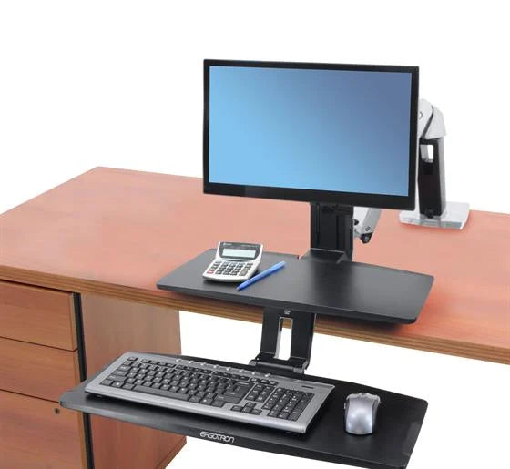 Ergotron WorkFit A, Single Monitor Workstation with Suspended Keyboard - ERGO Furniture  - 