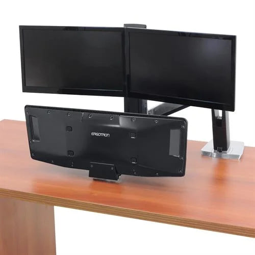 Ergotron WorkFit A with Suspended Keyboard, Dual Monitor Workstation - ERGO Furniture  - 