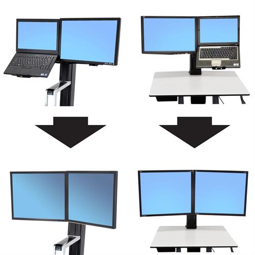 Ergotron WorkFit Conversion Kit: LCD & Laptop to Dual - ERGO Furniture  - 