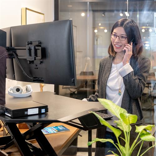 Ergotron WorkFit Corner Standing Desk Converter - ERGO Furniture  - 