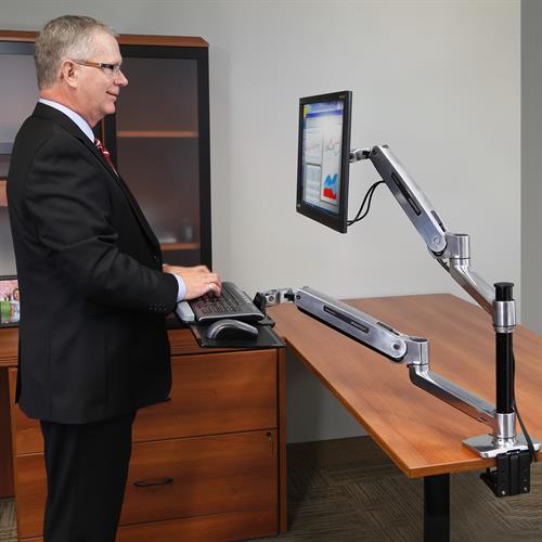 Ergotron WorkFit LX, Sit-Stand Desk Mount System - ERGO Furniture  - 