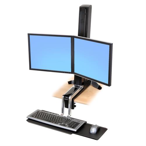 Ergotron WorkFit S, Dual Monitor Sit-Stand Workstation - ERGO Furniture  - 