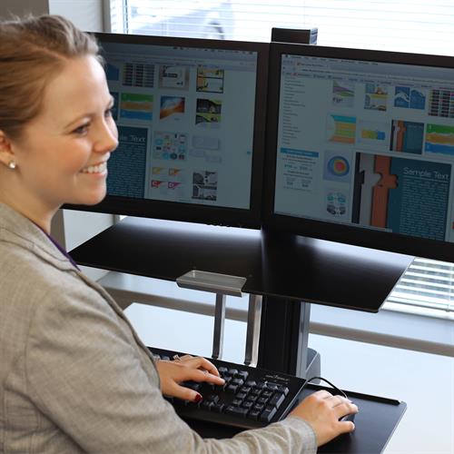 Ergotron WorkFit S, Dual Monitor Standing Workstation - ERGO Furniture  - 