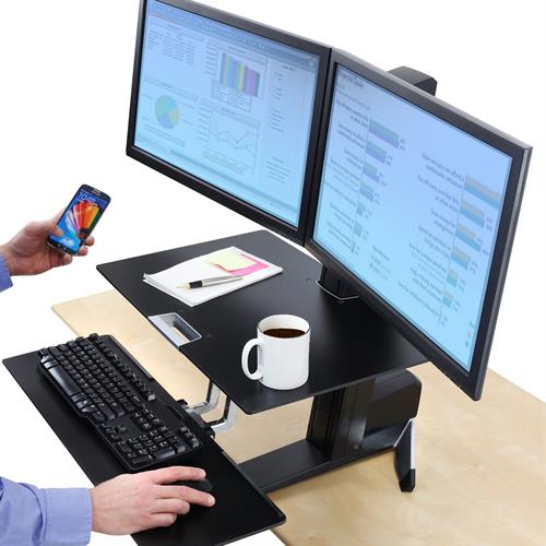 Ergotron WorkFit S, Dual Monitor Standing Workstation - ERGO Furniture  - 