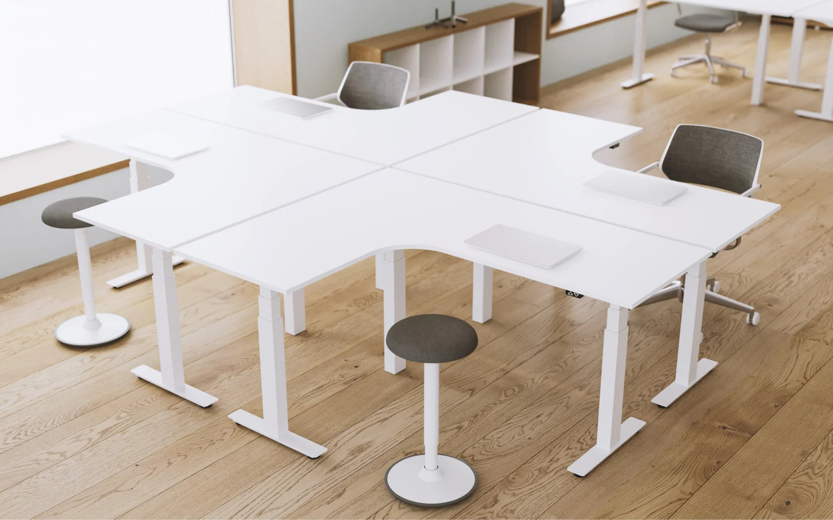 Flytta 3+ Corner Height Adjustable Desk - ERGO Furniture  - 