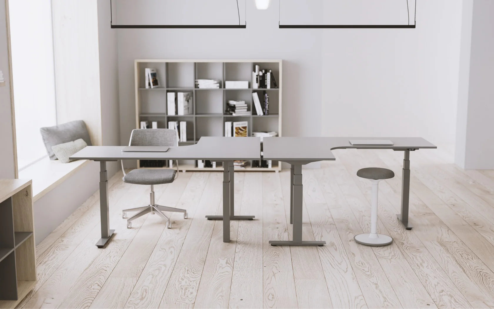 Flytta 3+ Corner Height Adjustable Desk - ERGO Furniture  - 