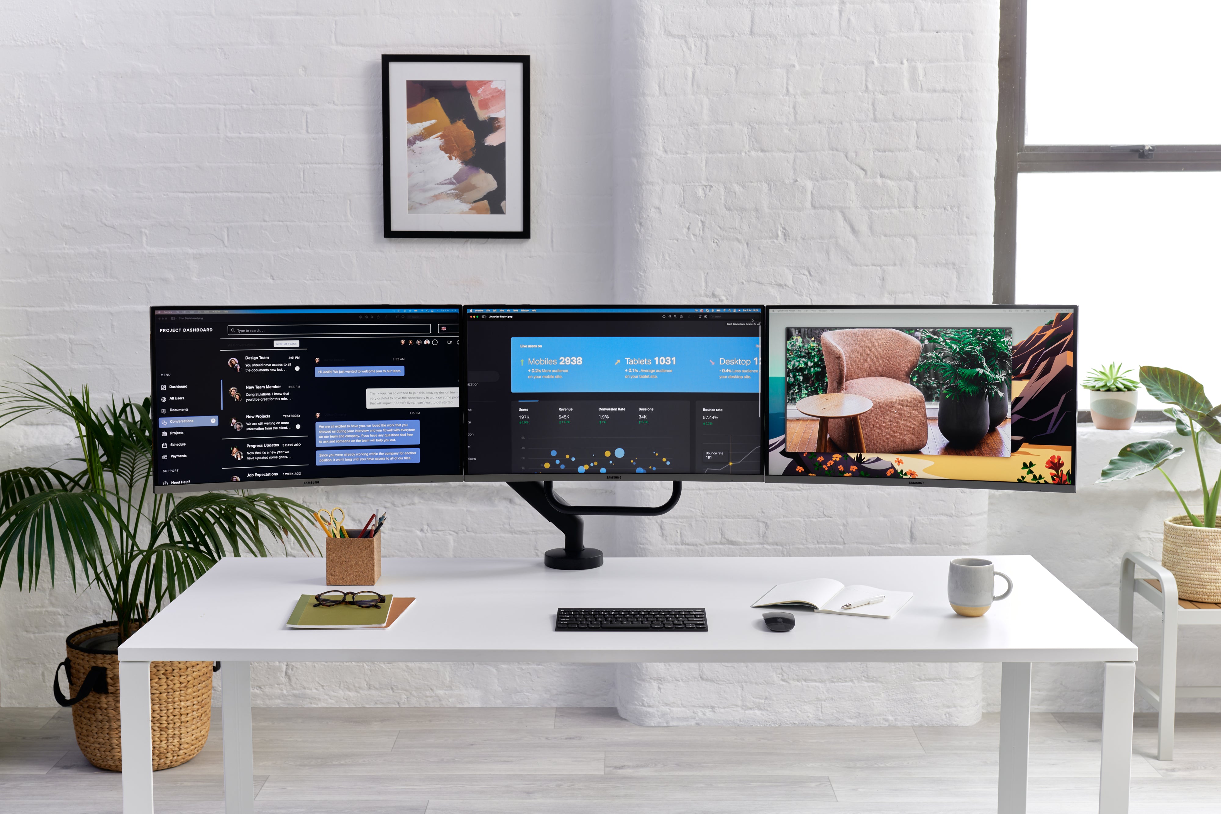 Colebrook Bosson Saunders Flo X Multi Monitor Arm