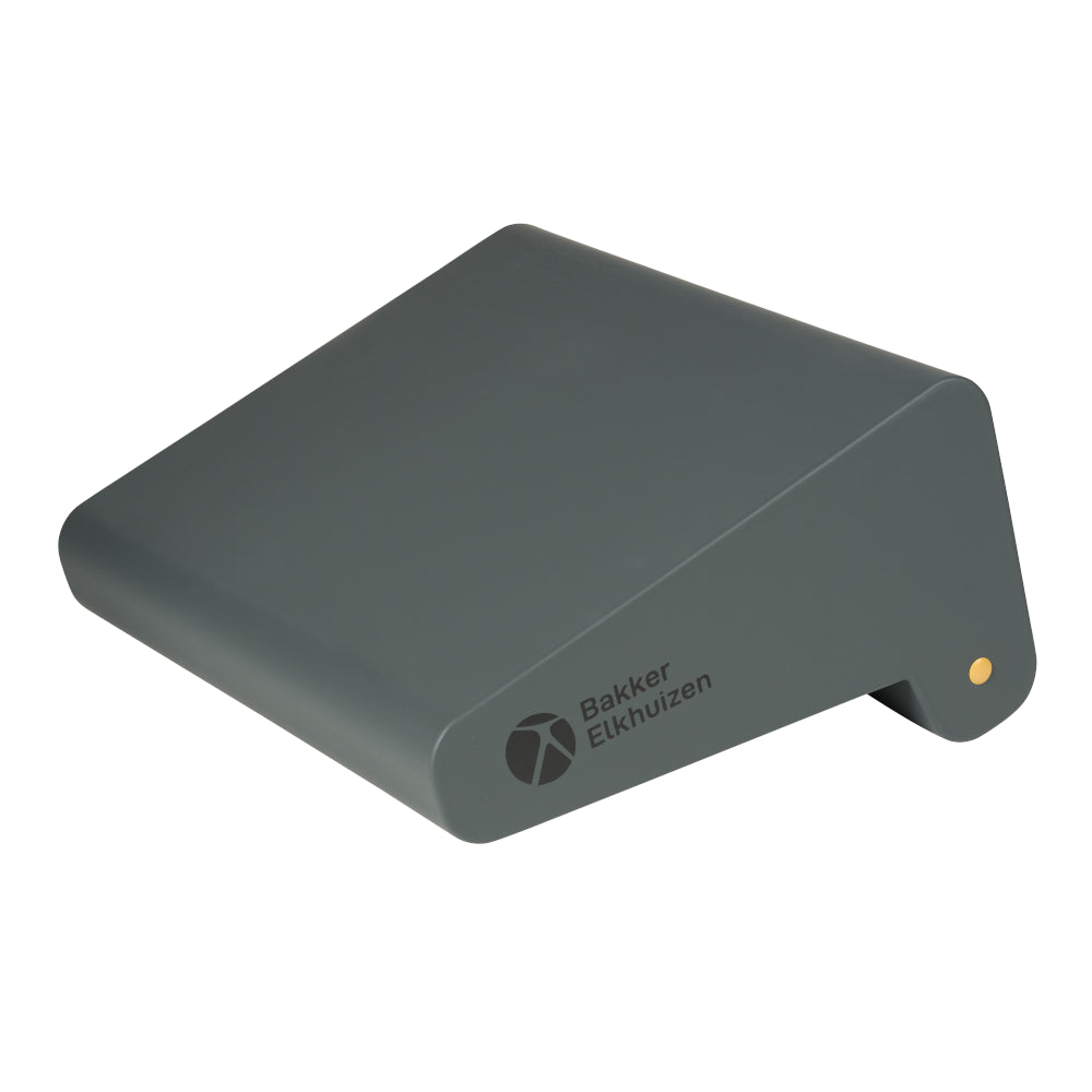 Gray electronic device with 'Bakker Eikhuizen' branding on a white background