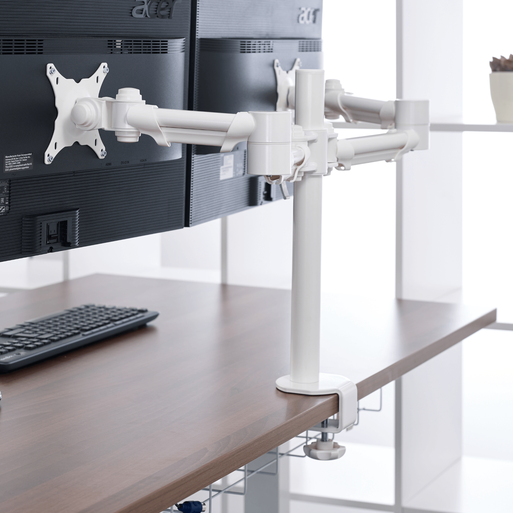 Lavoro Dual Flat Screen Monitor Arm - ERGO Furniture  - 