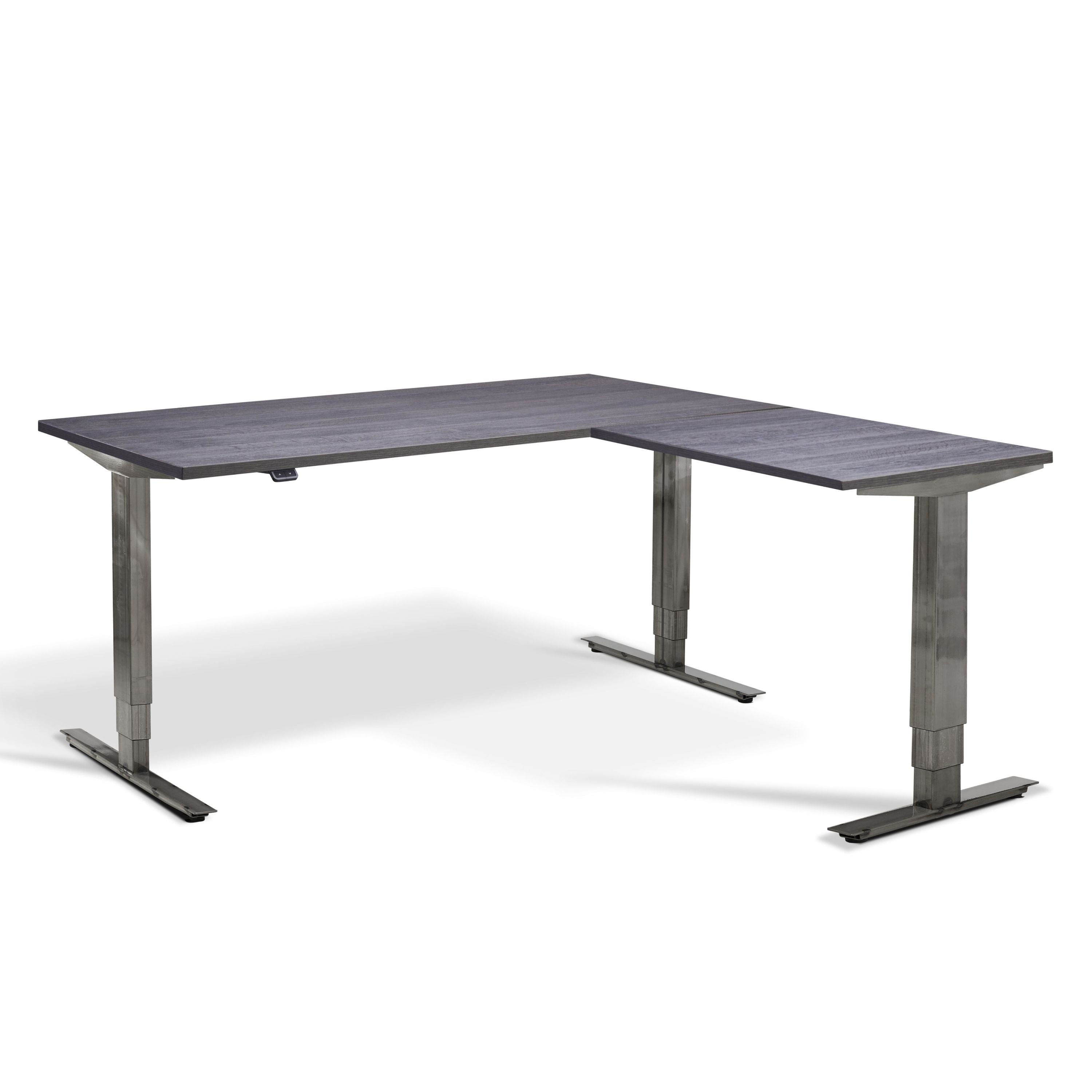 Lavoro Raw Steel Advance Corner Standing Desk - ERGO Furniture  - corner desk