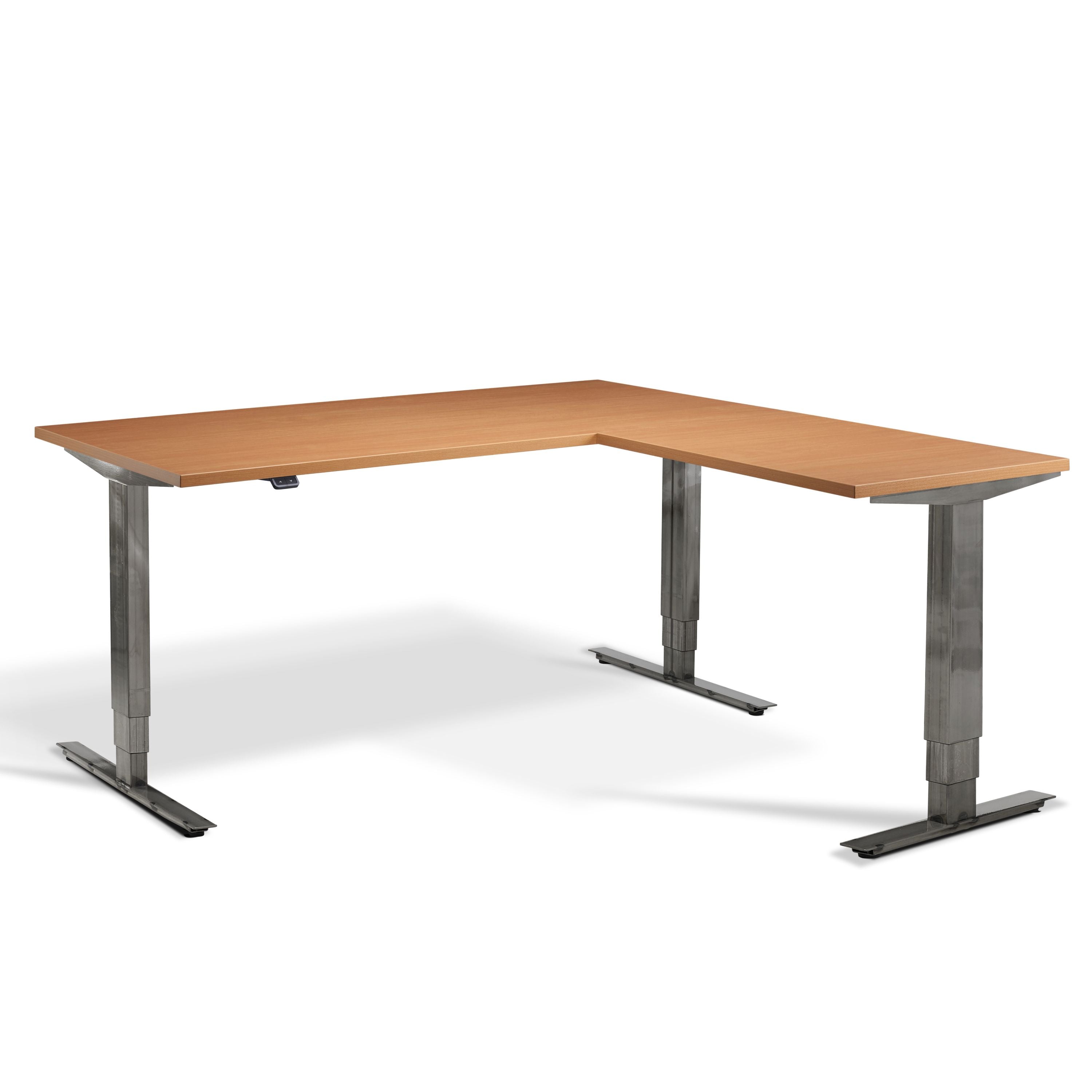 Lavoro Raw Steel Advance Corner Standing Desk - ERGO Furniture  - corner desk