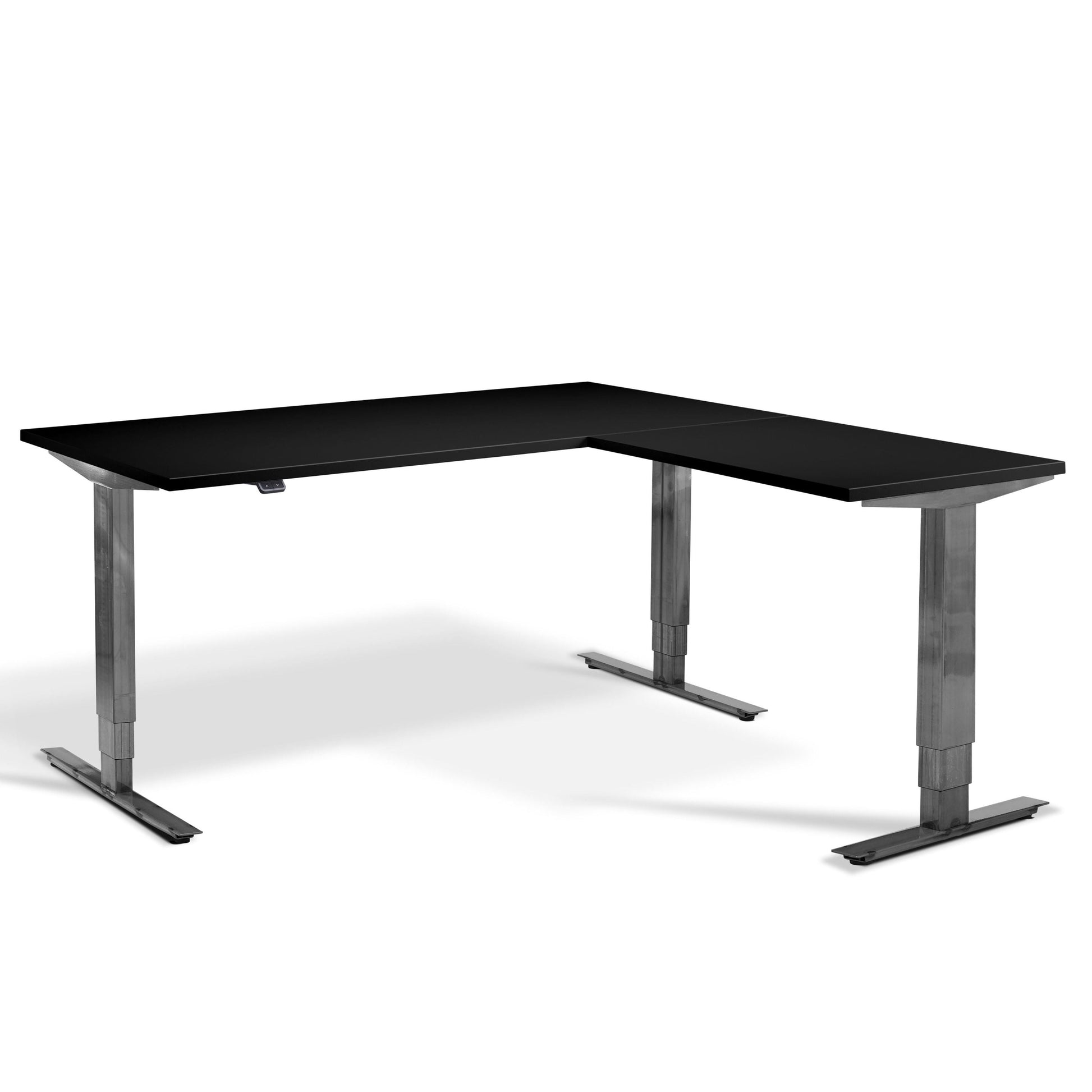 Lavoro Raw Steel Advance Corner Standing Desk - ERGO Furniture  - corner desk