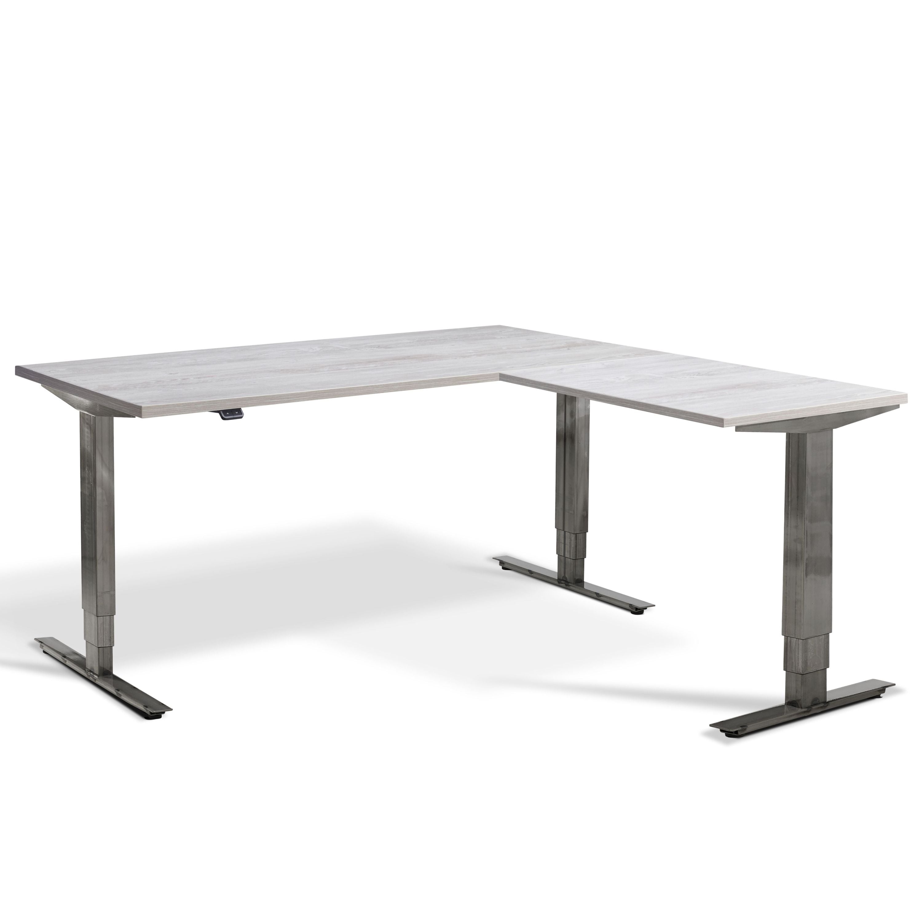 Lavoro Raw Steel Advance Corner Standing Desk - ERGO Furniture  - corner desk