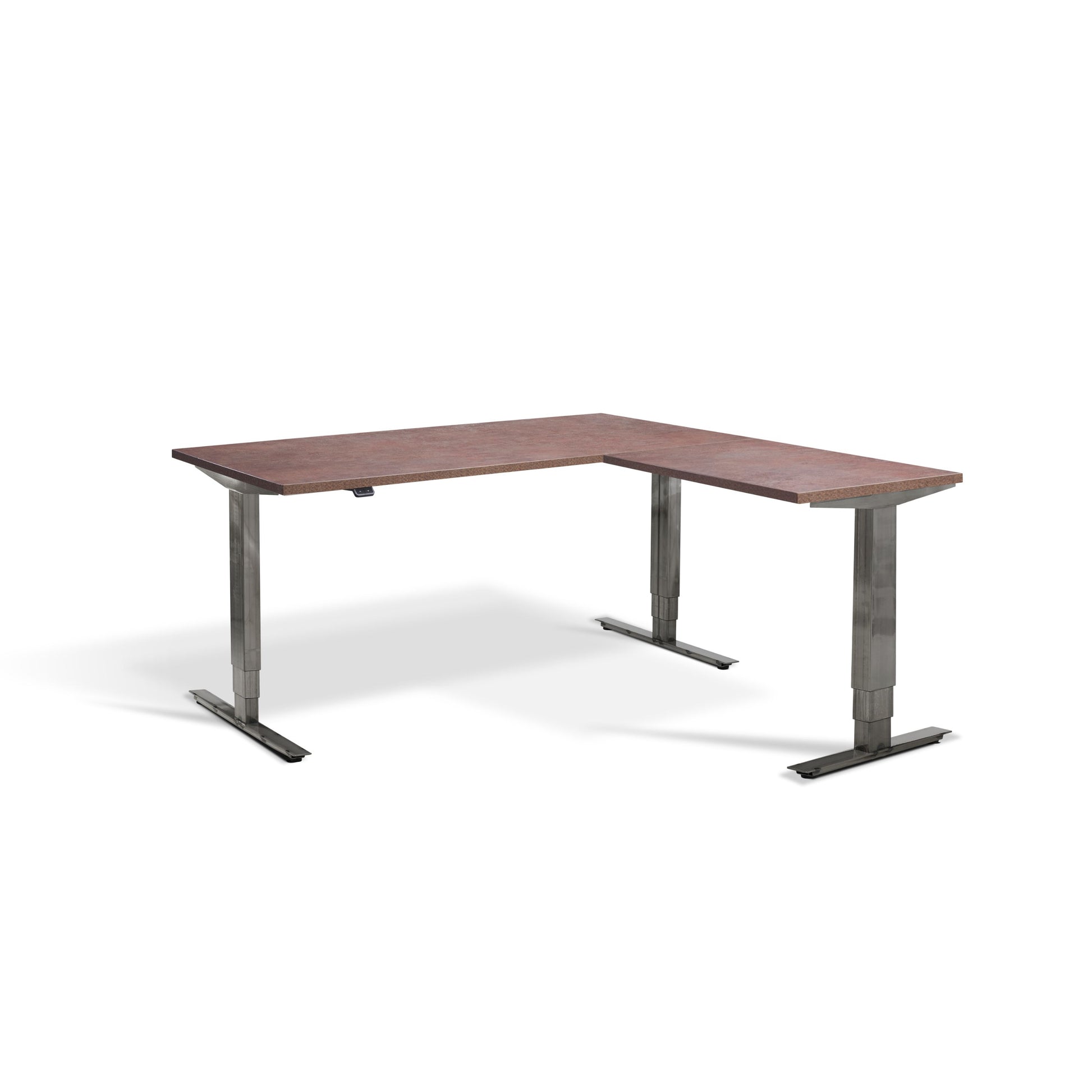 Lavoro Raw Steel Advance Corner Standing Desk - ERGO Furniture  - corner desk