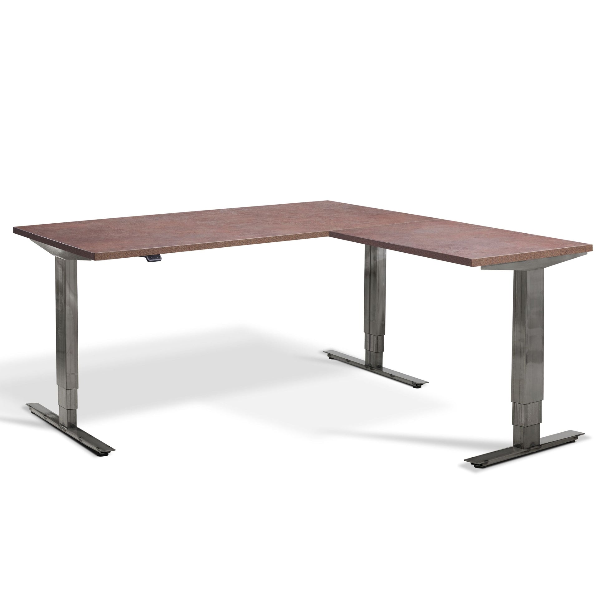 Lavoro Raw Steel Advance Corner Standing Desk - ERGO Furniture  - corner desk
