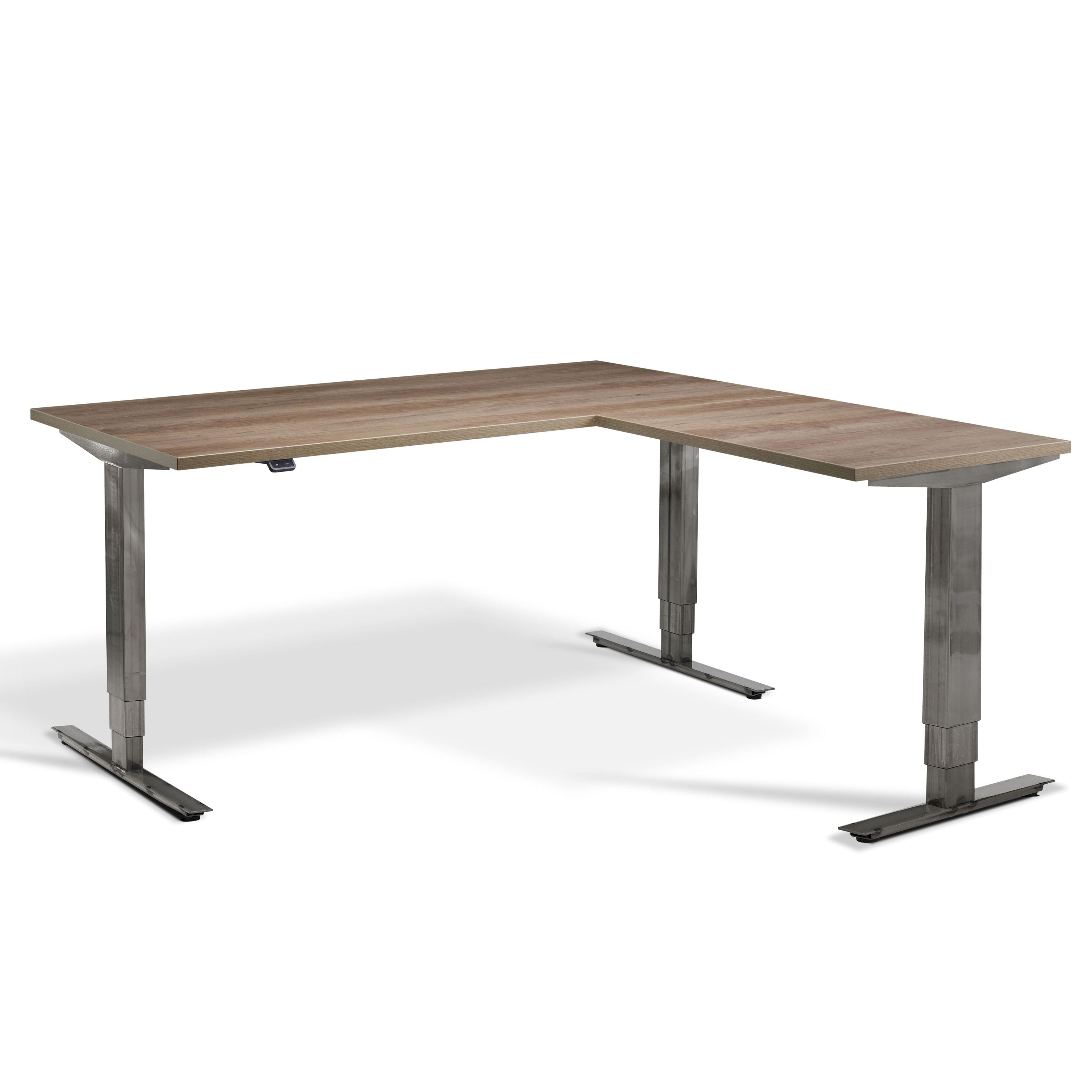 Lavoro Raw Steel Advance Corner Standing Desk - ERGO Furniture  - corner desk