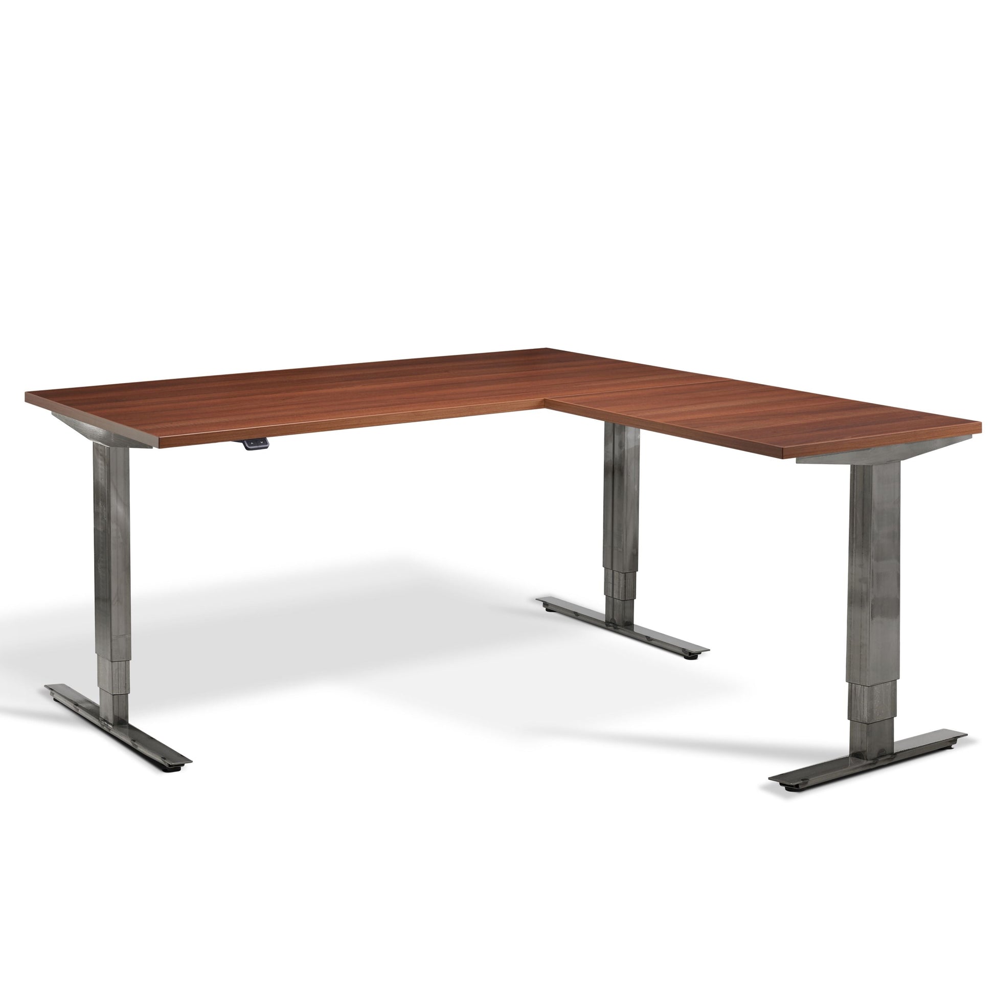 Lavoro Raw Steel Advance Corner Standing Desk - ERGO Furniture  - corner desk