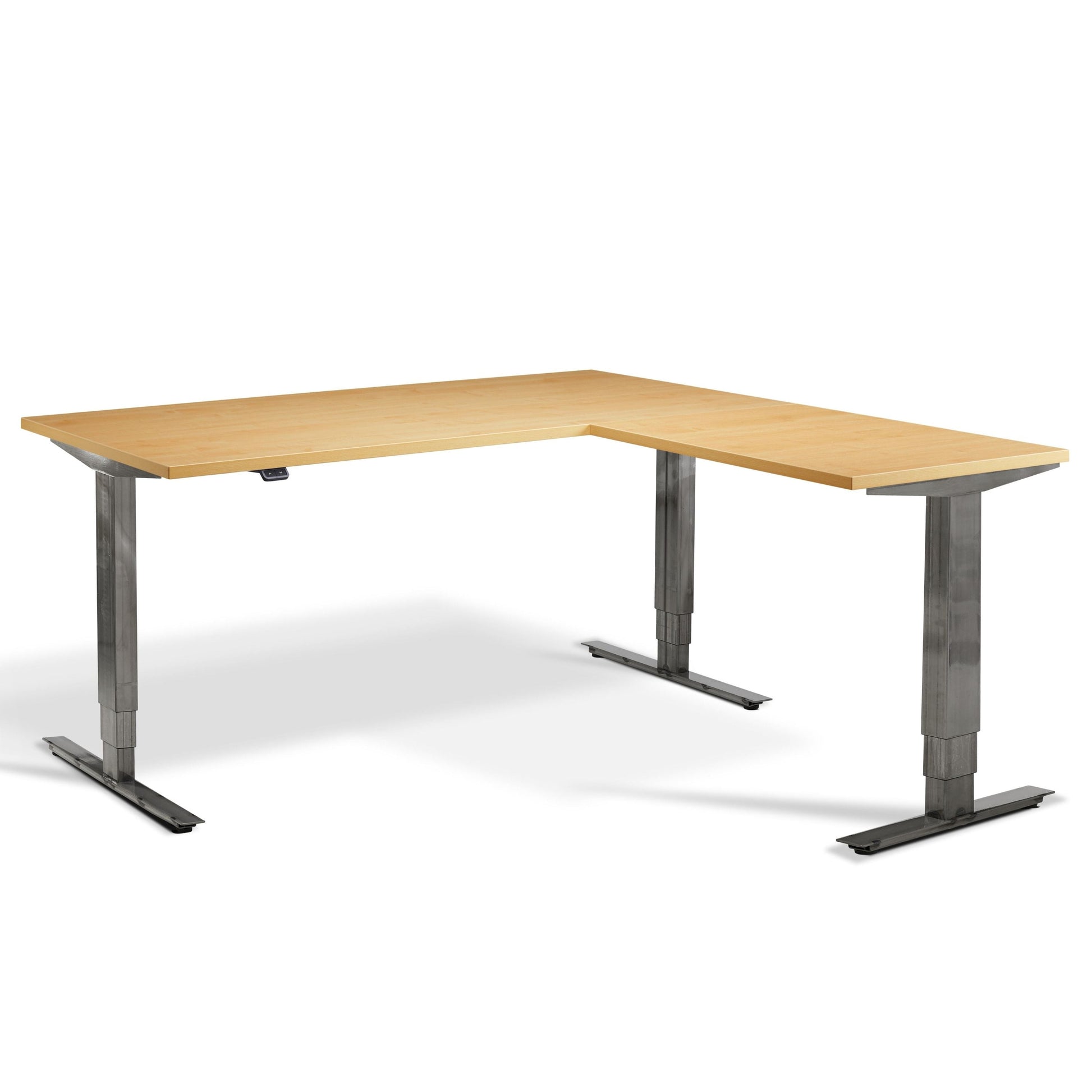 Lavoro Raw Steel Advance Corner Standing Desk - ERGO Furniture  - corner desk