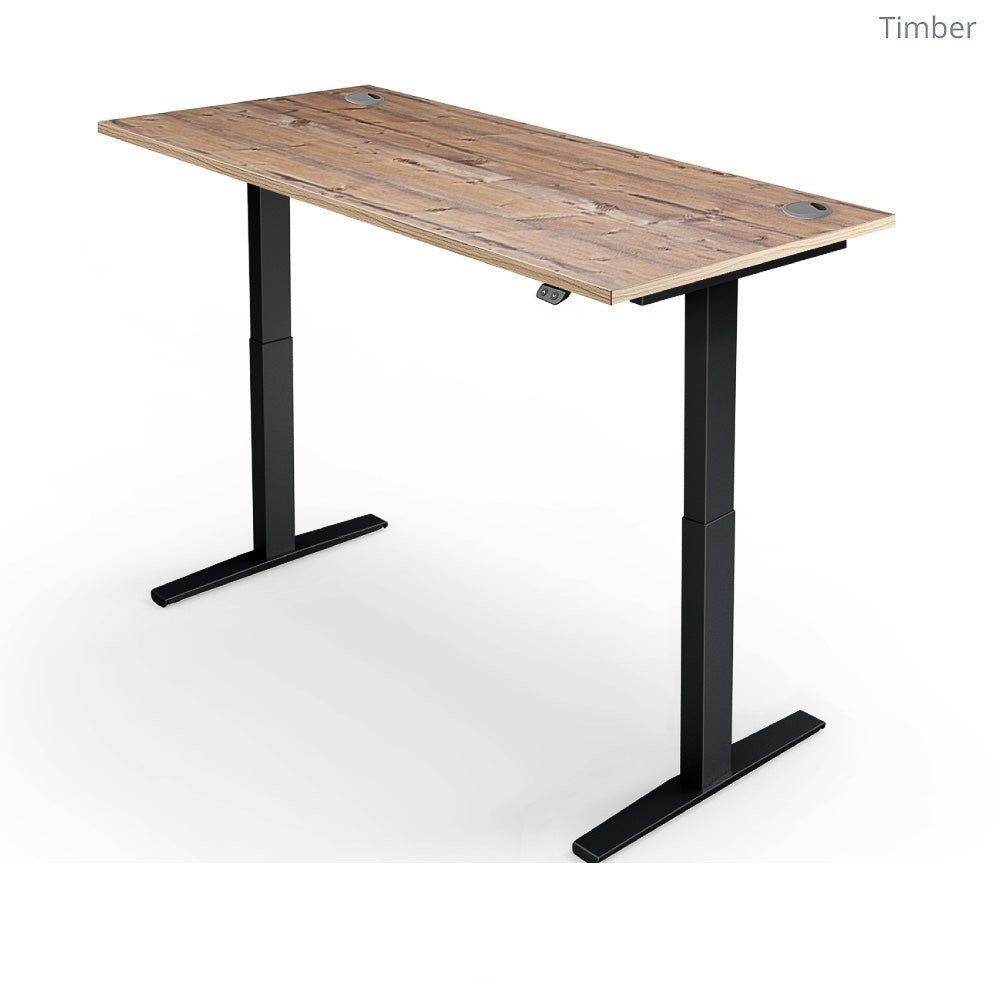Yo-Yo Desk Pro 2 Height Adjustable Standing Desk - ERGO Furniture  - Black / SMALL (120x80cm) / Timber-Black / SMALL (120x80cm) / Oak-Black / SMALL (120x80cm) / White-Black / SMALL (120x80cm) / Light Grey-Black / SMALL (120x80cm) / Black
