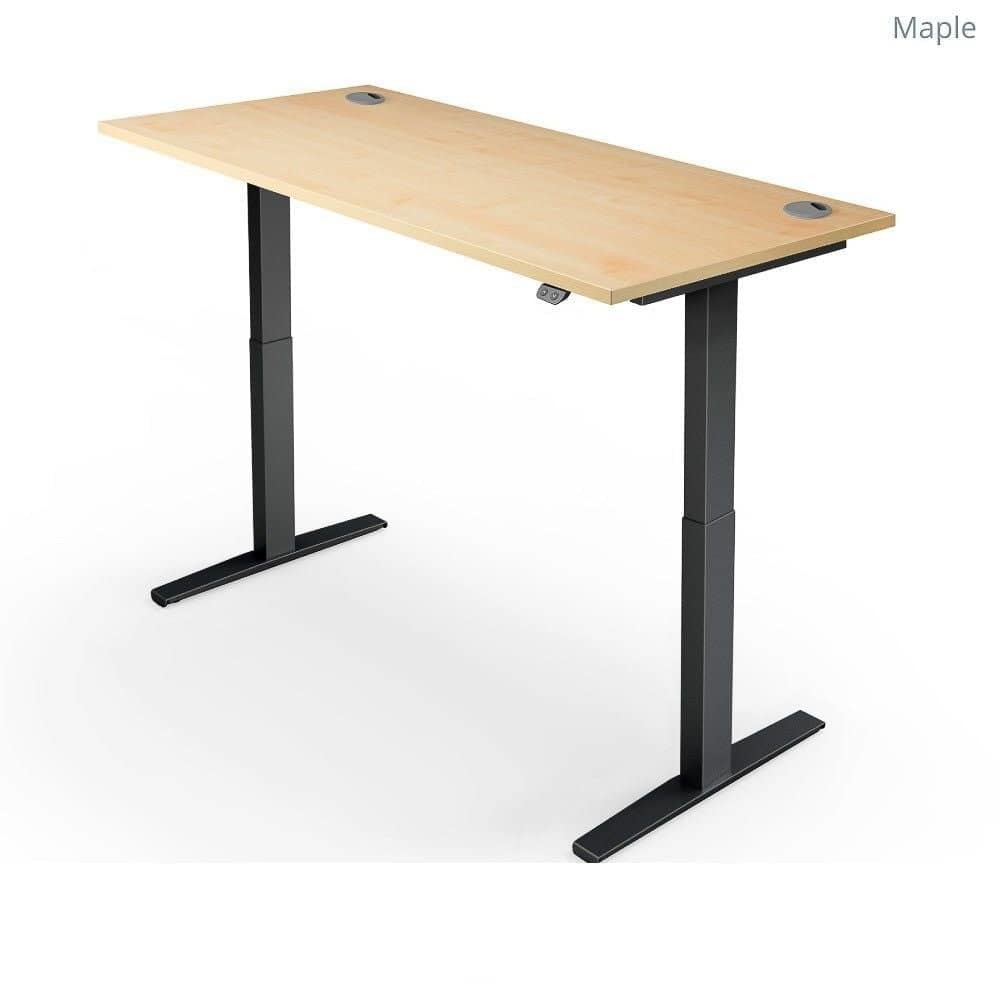 Yo-Yo Desk Pro 2 Height Adjustable Standing Desk - ERGO Furniture  - Black / SMALL (120x80cm) / Timber-Black / SMALL (120x80cm) / Oak-Black / SMALL (120x80cm) / White-Black / SMALL (120x80cm) / Light Grey-Black / SMALL (120x80cm) / Black
