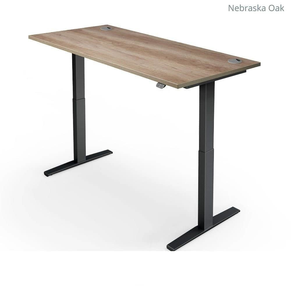 Yo-Yo Desk Pro 2 Height Adjustable Standing Desk - ERGO Furniture  - Black / SMALL (120x80cm) / Timber-Black / SMALL (120x80cm) / Oak-Black / SMALL (120x80cm) / White-Black / SMALL (120x80cm) / Light Grey-Black / SMALL (120x80cm) / Black