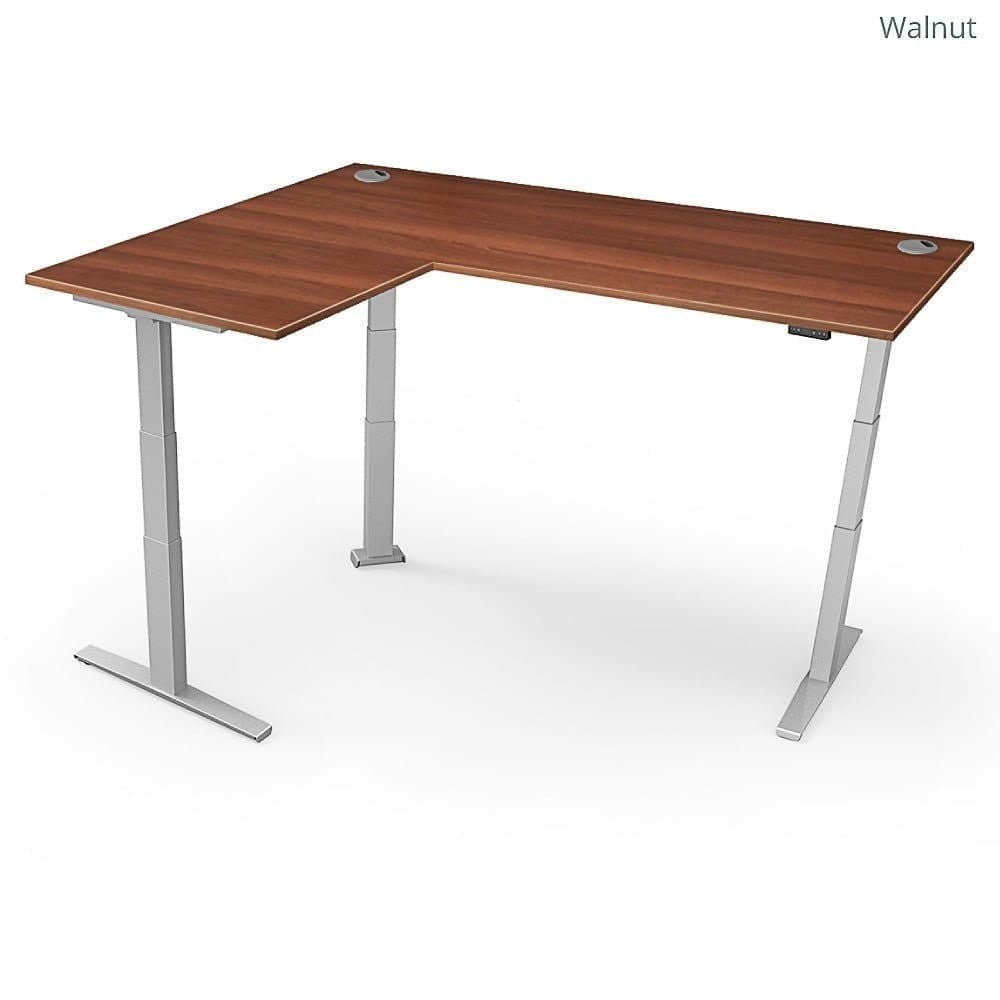 Yo-Yo Desk Pro 3+ Corner Height Adjustable Standing Desk - ERGO Furniture  - Silver / LARGE (160x160x80x60cm) / Timber-Silver / LARGE (160x160x80x60cm) / Oak-Silver / LARGE (160x160x80x60cm) / White-Silver / LARGE (160x160x80x60cm) / Light Grey-Silver / LARGE (160x160x80x60cm) / Black