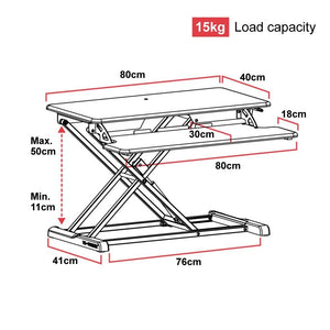 Yo-Yo Desk 80-S Standing Desk Converter